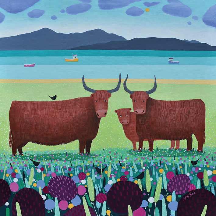 Ailsa Black (Long Haired Ones) Canvas Prints