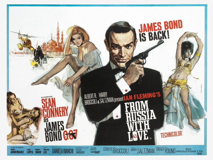 James Bond (From Russia With Love - Painting) Canvas Prints