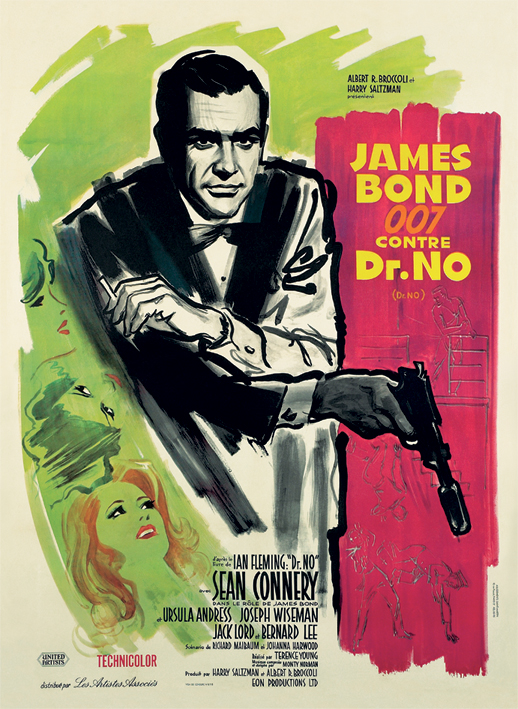 James Bond (Dr. No - French) Canvas Prints