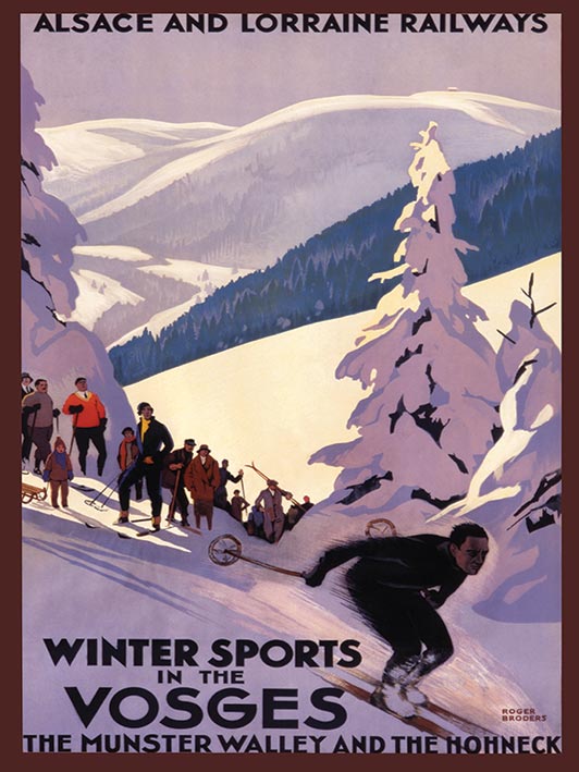 Winter Sports In The Vosges Canvas Print