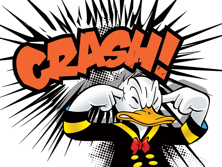 Donald Duck (Crash) Canvas Print
