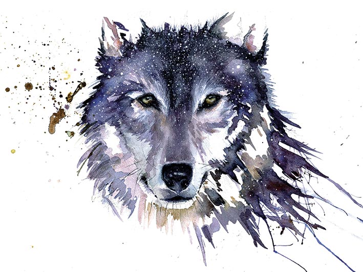 Sarah Stokes (Snow Wolf) Canvas Print