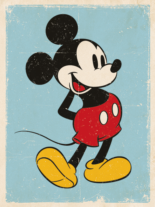 Mickey Mouse (Retro) Canvas Prints