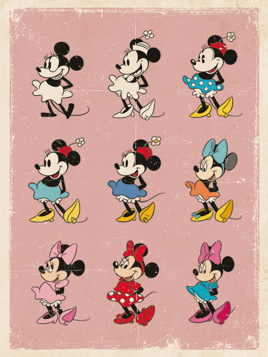 Minnie Mouse (Evolution) Canvas Prints