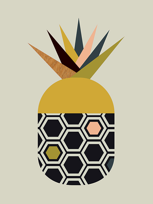 Little Design Haus (Pineapple) Canvas Print | The Art Group