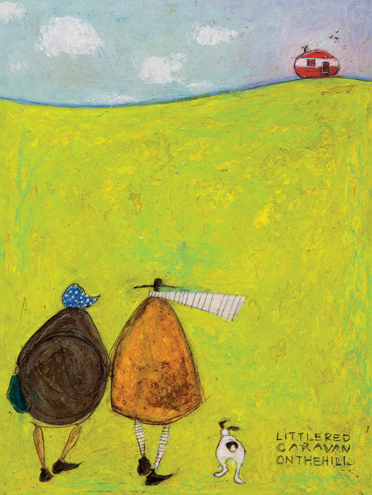 Sam Toft (Little Red Caravan On The Hill) Canvas Print