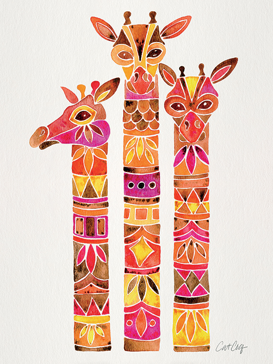 Cat Coquillette (Giraffes) Canvas Prints