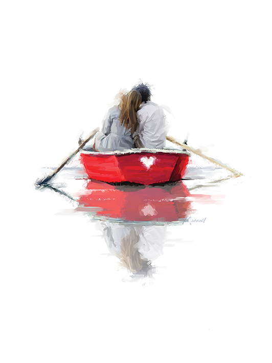 Richard Macneil (Couple in a Boat) Canvas Print