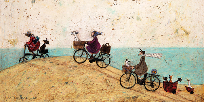 Sam Toft (Electric Bike Ride) Canvas Prints