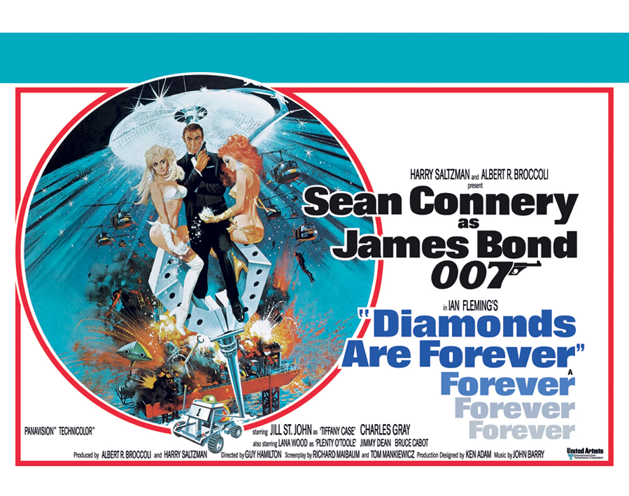 James Bond (Diamonds Are Forever - Circle) Canvas Prints