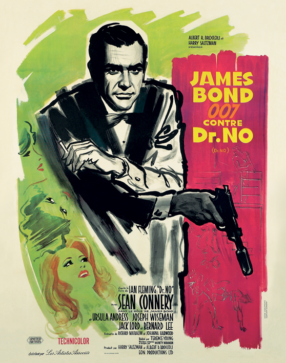 James Bond (Dr. No - French) Canvas Prints
