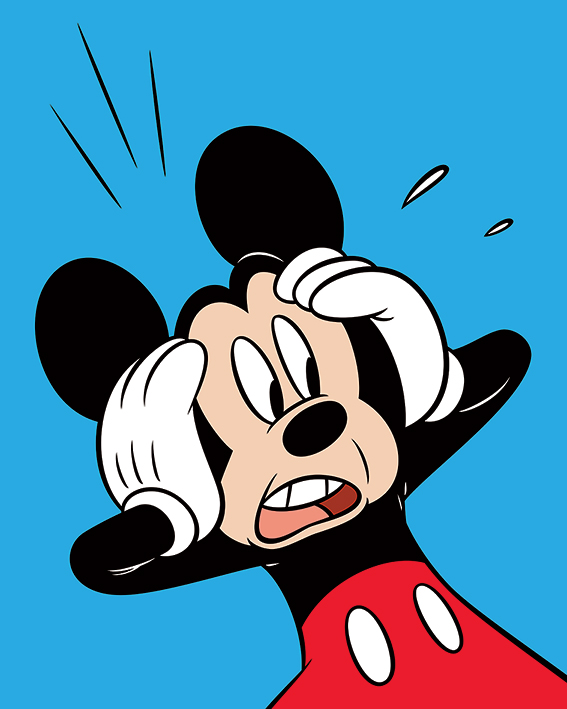Mickey Mouse (Shocked) Canvas Prints
