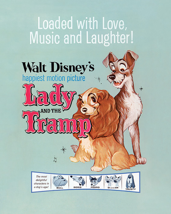 Lady and the Tramp (Love, Music and Laughter) Canvas Prints
