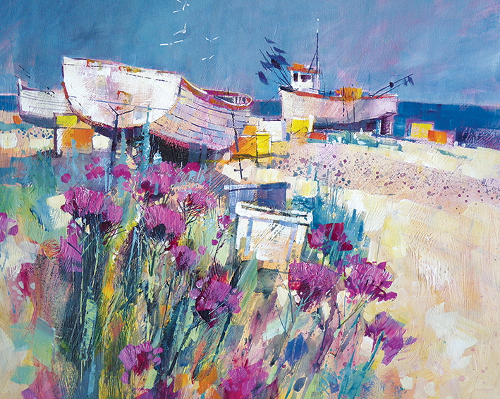 Chris Forsey (Boats and Beach Blooms) Canvas Print
