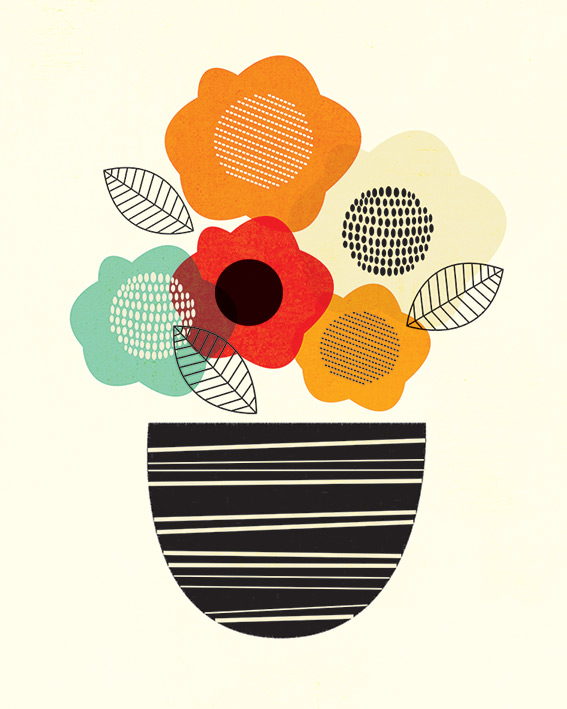 Nicola Evans (Scandi Flowers II) Canvas Print
