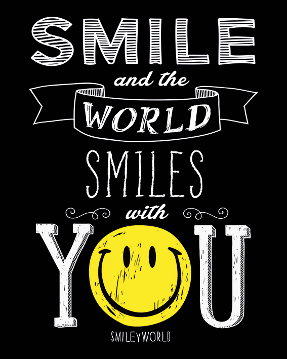 Smiley (Smile and the World Smiles With You) Canvas Prints