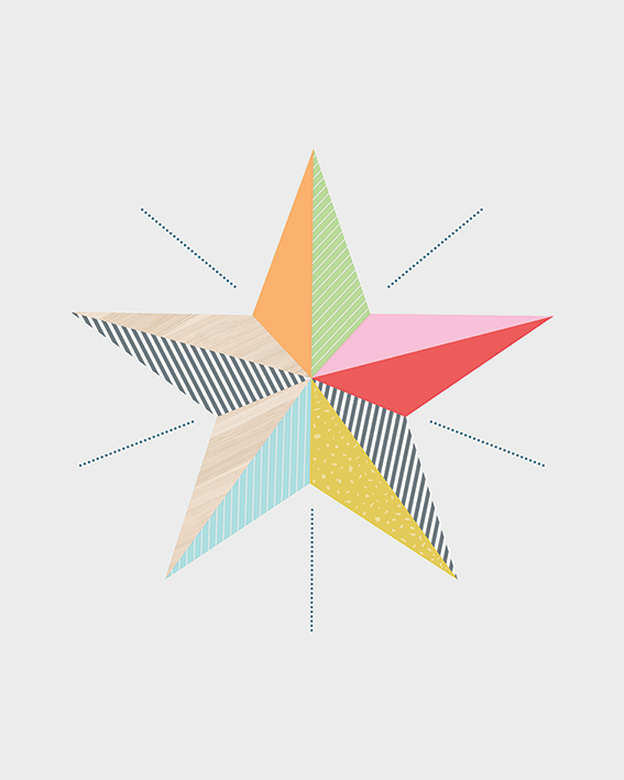 Little Design Haus (Star) Canvas Print