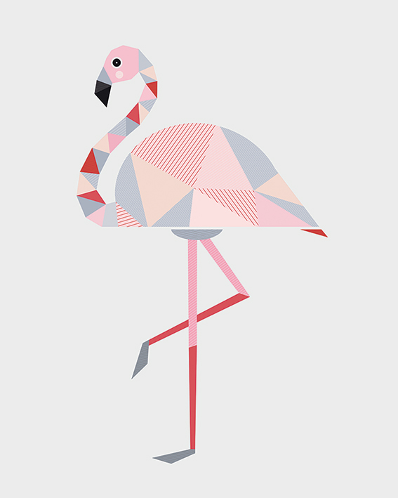 Little Design Haus (Flamingo) Canvas Prints