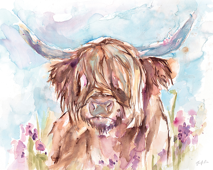 Jennifer Rose (Highland Cow) Canvas Prints