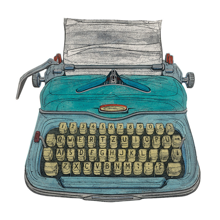 Barry Goodman (Typewriter) Canvas Print