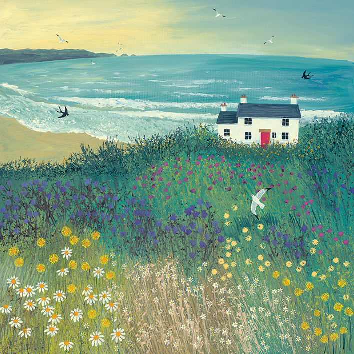 Jo Grundy (Cottage by Ocean Meadow) Canvas Print The Art Group