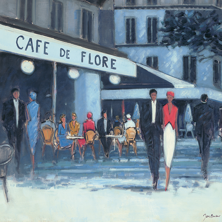 Jon Barker (Café de Flore, Paris) Canvas Print