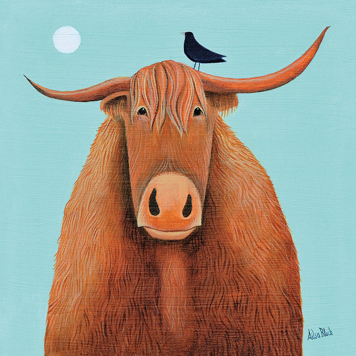 Ailsa Black (Broon Coo) Canvas Print