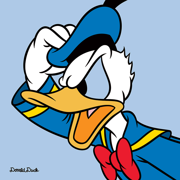 Donald Duck (Blue) Canvas Print
