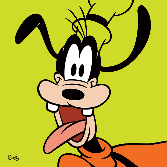 Goofy (Lime) Canvas Prints