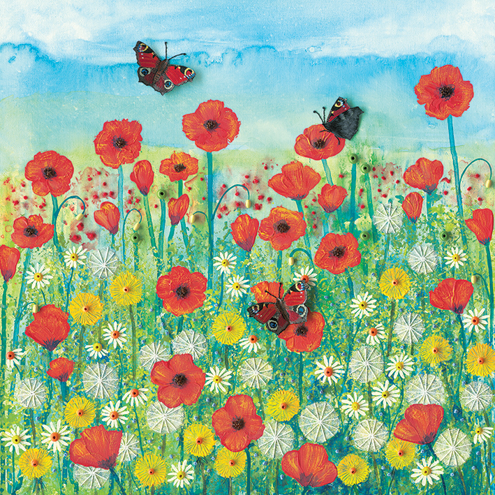 Jo Grundy (Peacocks and Poppies) Canvas Prints