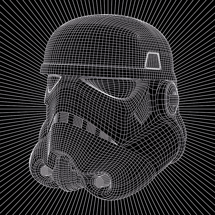 Star Wars (Stormtrooper Wire) Canvas Print