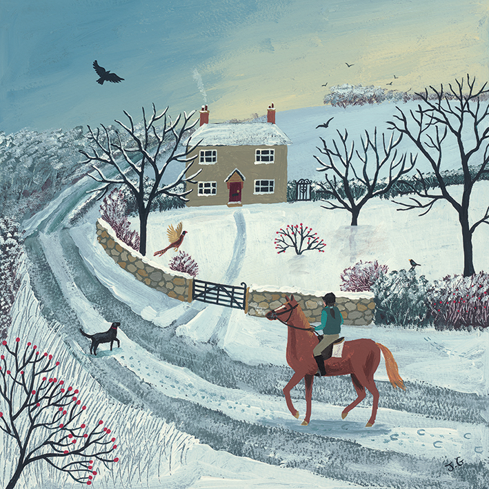 Jo Grundy (Winter Ride) Canvas Print The Art Group