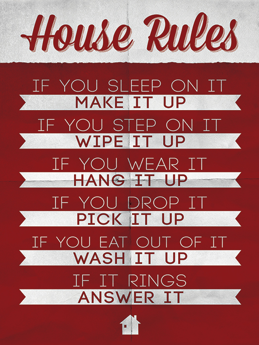 House Rules Canvas Prints