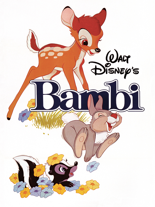 Bambi (White) Canvas Print