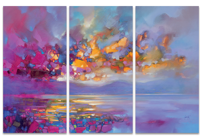 Scott Naismith (Magenta Refraction) Canvas Triptych